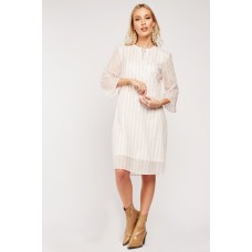 Tassel Striped Tunic Dress