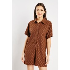 Textured Collared Playsuit