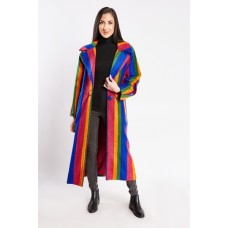 Textured Multi Striped Coat