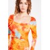 Tie Dyed Print Maxi Dress