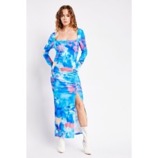 Tie Dyed Print Maxi Dress