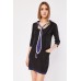 Tie Up Neck Textured Mini Dress