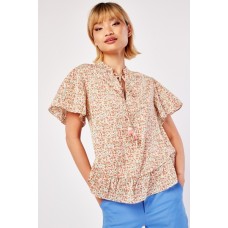 Tie Up Pom-Pom String Top