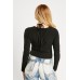 Tie Up Ruched Crop Top