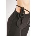 Tie Up Waist Flared Knitted Trousers