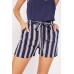 Tie Up Waist Striped Shorts