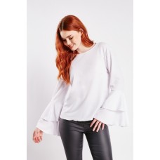 Tiered Bell Sleeve Blouse