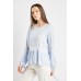 Tiered Hem Long Sleeve Top