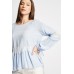 Tiered Hem Long Sleeve Top