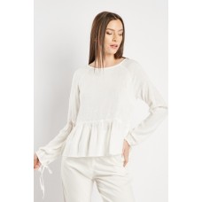 Tiered Hem Long Sleeve Top