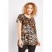 Tiger Print Short Sleeve Top