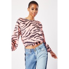 Tiger Striped Print Blouse