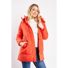 Toggle Drawstring Hooded Puffer Jacket