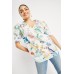 Tropical Print Short Sleeve Top