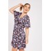 Twisted Front Floral Mini Dress