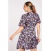 Twisted Front Floral Mini Dress