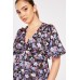 Twisted Front Floral Mini Dress