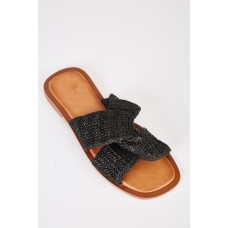 Twisted Strap Flat Slides