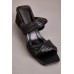 Twisted Strap Square Toe Mules