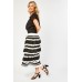 Two Tone Layered Midi Skirt