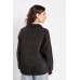 V Neck Collared Sweatshirt