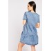 V Neck Denim Tiered Dress