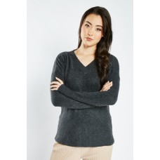 V-Neck Knitted Jumper