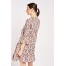 V-Neck Paisley Print Smock Dress