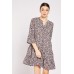 V-Neck Paisley Print Smock Dress