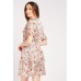 V-Neck Printed Smock Dress