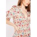 V-Neck Printed Smock Dress