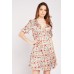 V-Neck Printed Smock Dress