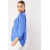 V-Neck Royal Blue Blouse