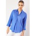 V-Neck Royal Blue Blouse