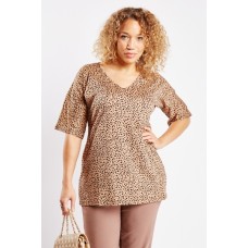 V-Neck Speckled Top