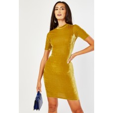 Velveteen Bodycon Mini Dress