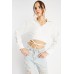 Wrap Collared Crop Top