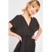 Wrap Front Mini Swing Dress