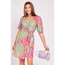 Wrapped Printed Dress