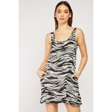 Zebra Print Mini Dress