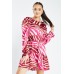 Zebra Striped Layered Mini Dress