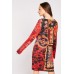 Zipped Sleeve Printed Dress